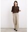 楽ちんできれい見え デニムライクストレッチドロストパンツ