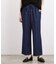 楽ちんできれい見え デニムライクストレッチドロストパンツ