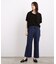 楽ちんできれい見え デニムライクストレッチドロストパンツ