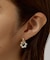 メタル＆パール調2wayフープピアス