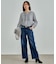 【洗える】胸元タックフリル長袖ブラウス