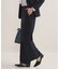 【通勤スーツ／洗える】ストレッチワイドパンツ