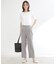 【セットアップ可】スリット入りテーパードパンツ