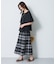 【再入荷／リバーシブル／セットアップ／手洗い可】チェック柄フレアスカート