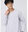 2重編みガーター ボーダー 長袖 Tシャツ