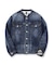 【525DENIM】14ozデニム ノーカラーGジャン