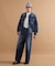 【525DENIM】14ozデニム ノーカラーGジャン
