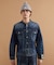 【525DENIM】14ozデニム ノーカラーGジャン