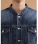 【525DENIM】14ozデニム ノーカラーGジャン