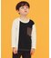 【110-160/洗濯機OK】切り替え長袖Tシャツ