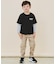 【110－160】レイヤード風デニムアップリケロンTee