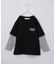 【110－160】レイヤード風デニムアップリケロンTee