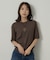 【アンサンブル可/きれいめ/通勤】コンパクト5分袖ニット
