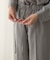【セットアップ可/ウエストゴム】メランジツイルワイドパンツ