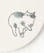 陶器珪藻土コースター neko ごろごろ