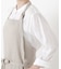 リネンのネックエプロン フリー キナリ ＜LINEN&BASIC リネンアンドベーシック＞