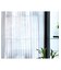 【ヒーチャム ストライプ/防炎/UVカット/花粉キャッチ/洗える】マルチストライプカーテン W100×H134cm