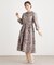 【WEB限定／9分袖／M＿LL 3サイズ】ペンブリー柄 シャンタンワンピース