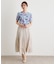 【洗える／5分袖／同柄・同素材アイテムあり】フリーサム ヘイズ柄 プリントニット