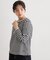 【日本製/ワンマイルウエア】コットン ボーダー裏毛長袖Tシャツ