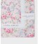 【WEB限定／お配りギフトにおすすめ！／ラッピング資材付き】小リボン＆お花 プリントハンカチ ピンク 5枚セット