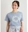 【コットン100％／洗える】リースフローラル プリントTシャツ