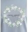 【コットン100％／洗える】リースフローラル プリントTシャツ