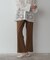 スリットフレアスキニーパンツ