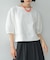 ハーフスリーブフォルムカットソー【再入荷／マシンウォッシュ／接触冷感】