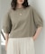 ハーフスリーブフォルムカットソー【再入荷／マシンウォッシュ／接触冷感】