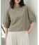ハーフスリーブフォルムカットソー【再入荷／マシンウォッシュ／接触冷感】