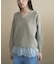 Everyday Color Vネックラメガーターニット 9色展開 WEB限定カラーあり