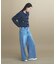 配色ブークレニット　クルーネックカーディガン