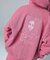 PIGMENT DYED FACE AND LOGO SQUARE PATCH ZIP UP SWEAT HOODIE