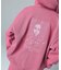 PIGMENT DYED FACE AND LOGO SQUARE PATCH ZIP UP SWEAT HOODIE