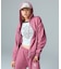 PIGMENT DYED FACE AND LOGO SQUARE PATCH ZIP UP SWEAT HOODIE
