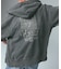 PIGMENT DYED FACE AND LOGO SQUARE PATCH ZIP UP SWEAT HOODIE