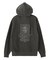 PIGMENT DYED FACE AND LOGO SQUARE PATCH ZIP UP SWEAT HOODIE