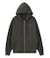 PIGMENT DYED FACE AND LOGO SQUARE PATCH ZIP UP SWEAT HOODIE