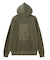 PIGMENT DYED FACE AND LOGO SQUARE PATCH ZIP UP SWEAT HOODIE