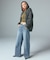 ASYMMETRIC WAIST BARREL LEG DENIM PANTS