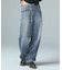 ASYMMETRIC WAIST BARREL LEG DENIM PANTS
