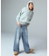 ASYMMETRIC WAIST BARREL LEG DENIM PANTS
