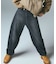 ASYMMETRIC WAIST BARREL LEG DENIM PANTS