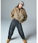 ASYMMETRIC WAIST BARREL LEG DENIM PANTS