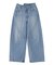 ASYMMETRIC WAIST BARREL LEG DENIM PANTS