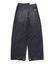 ASYMMETRIC WAIST BARREL LEG DENIM PANTS
