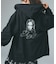 RHINESTONE LOGO AND FACE ZIP UP SWEAT HOODIE