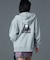RHINESTONE LOGO AND FACE ZIP UP SWEAT HOODIE