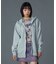 RHINESTONE LOGO AND FACE ZIP UP SWEAT HOODIE